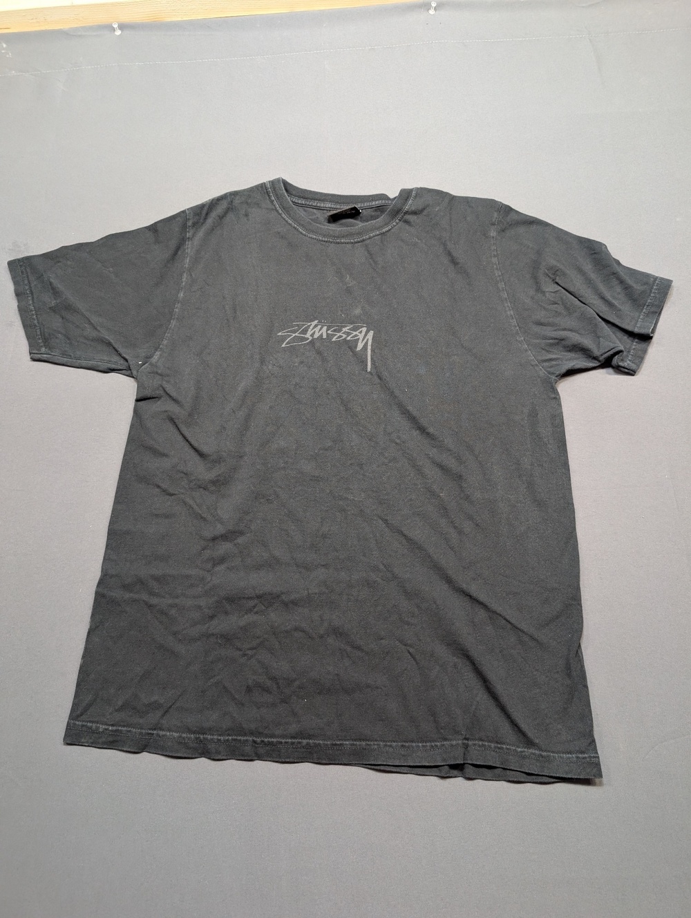 Stussy Increase the Peace Tee Faded Black Graphic T-Shirt Size S